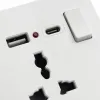 T2 -التصميمات الداخلية الداخلية المضادة للصدمات الكهربائية لمفتاح جدران USB+C المتعدد الوظائف 13A A Application Scenario